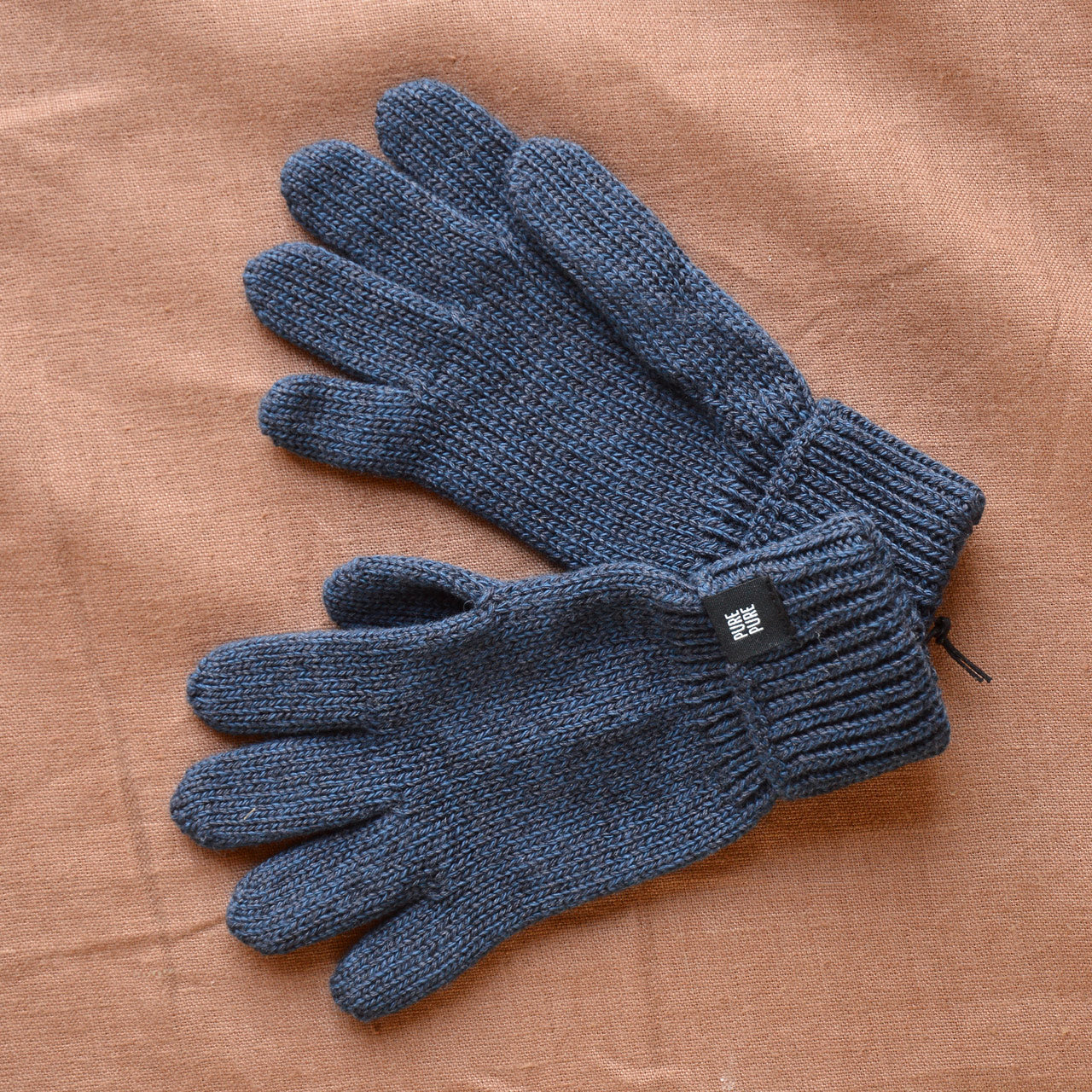 Children's Gloves in Organic Wool/Silk/Cotton - Denim (6-8y+) *Last Ones