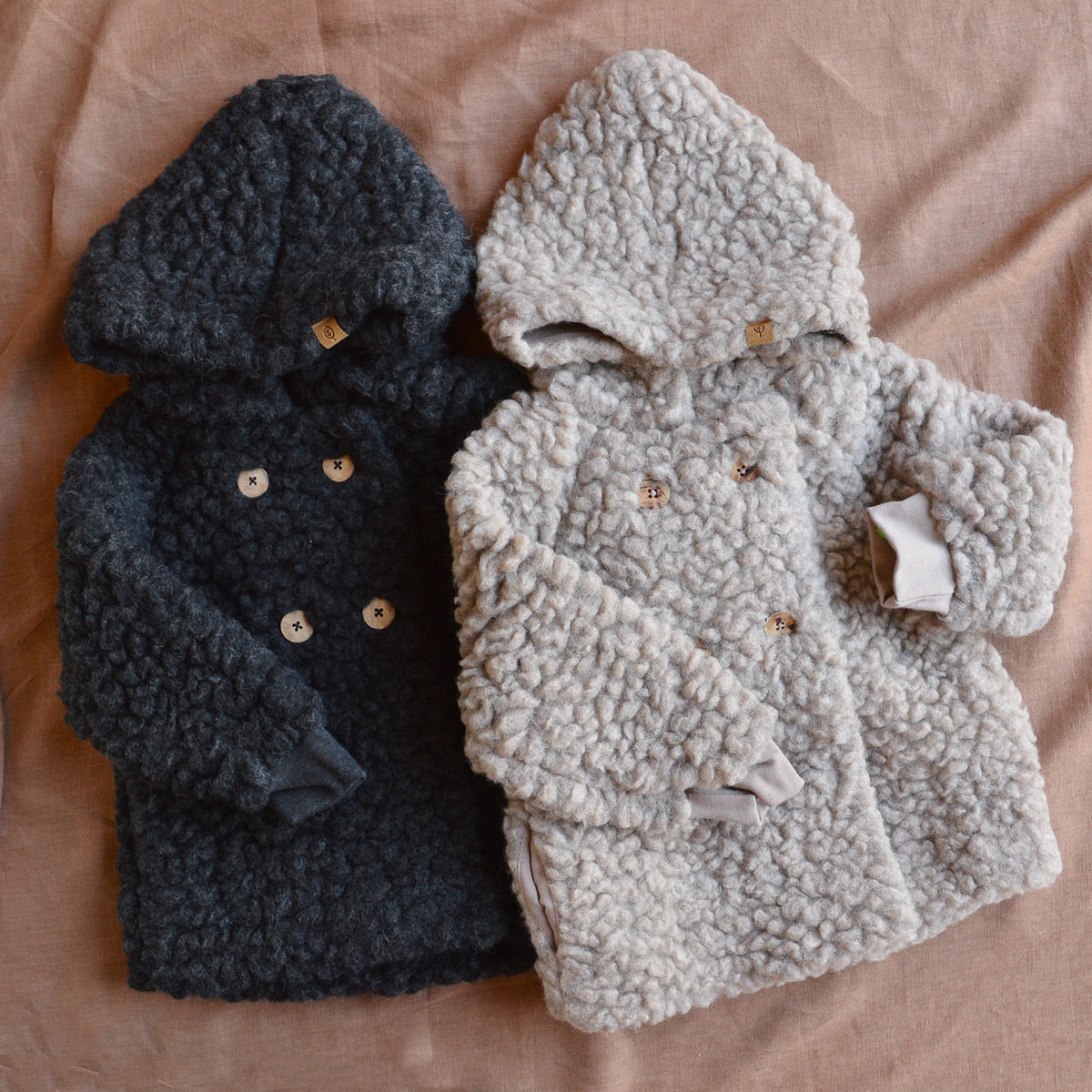 Plush Hooded Jacket - Wool/Tencel Teddy (1-8y) *Returning 2026