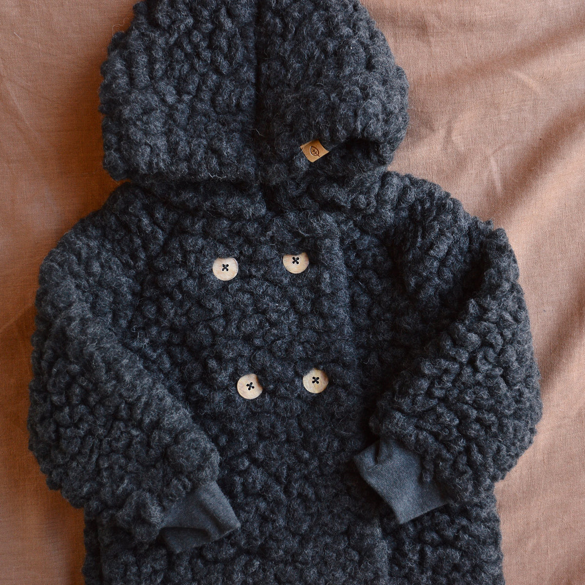 Plush Hooded Jacket - Wool/Tencel Teddy (1-8y) *Returning 2026