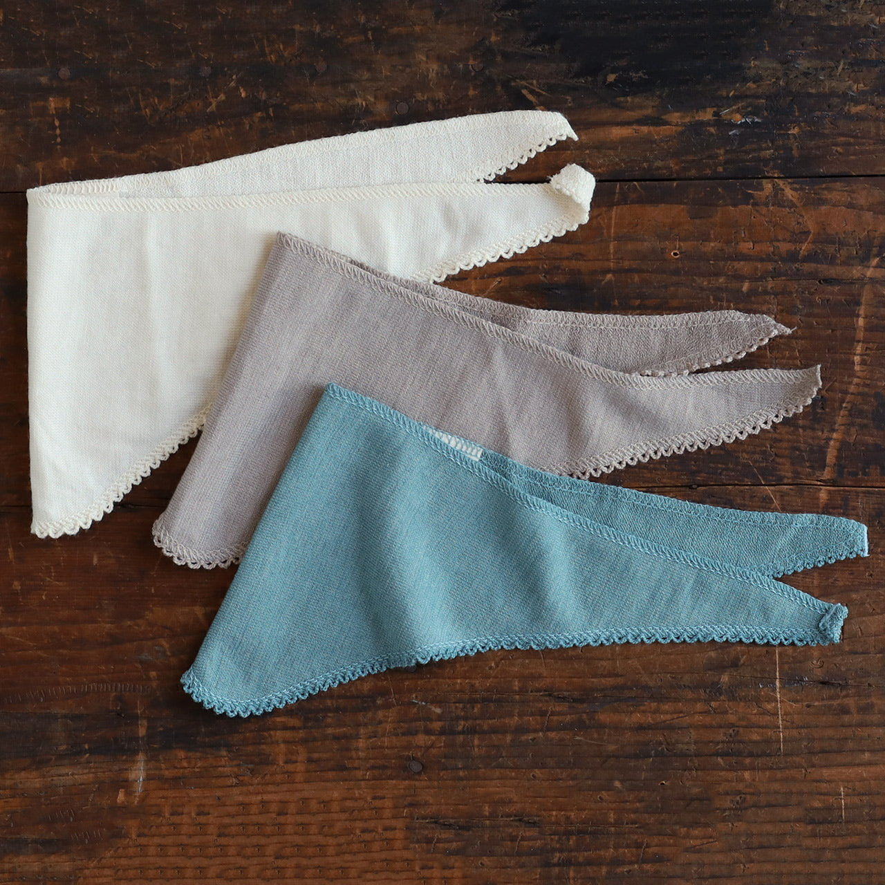 Baby Neckerchief Bib in Organic Merino/Silk