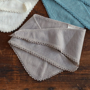 Baby Neckerchief Bib in Organic Merino/Silk