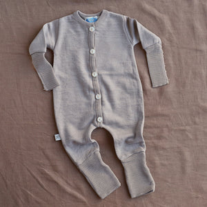 Sleepsuit Onesie - Terry Organic Merino Wool/Silk (0-4y)