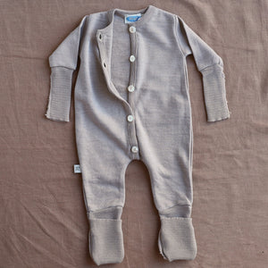 Sleepsuit Onesie - Terry Organic Merino Wool/Silk (0-4y)
