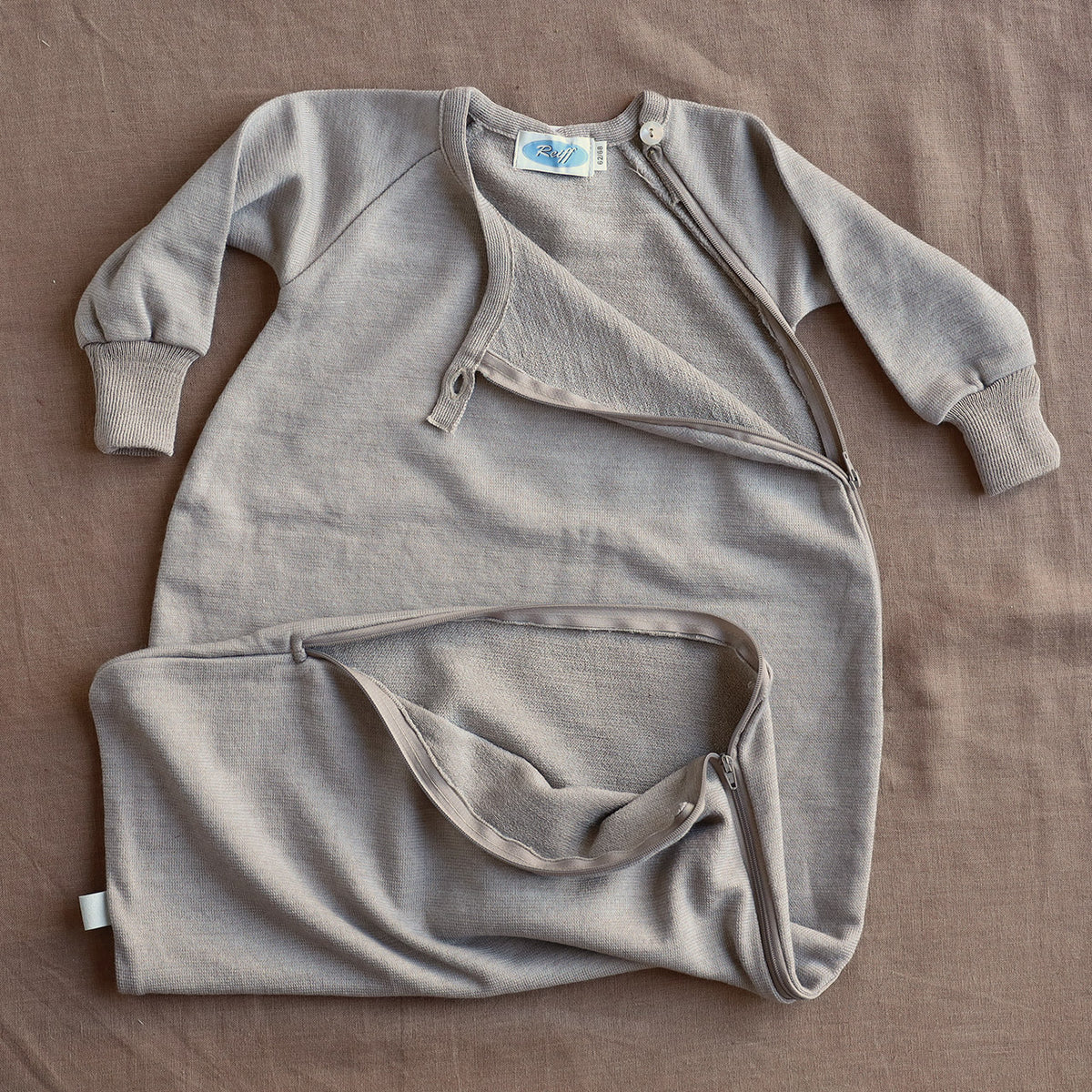 Sleeping Bag with Arms - Terry Organic Merino Wool/Silk (0-4y)