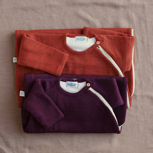 Longsleeve Sleeping Bag - Fleece Lined Organic Merino Wool (1-6y)