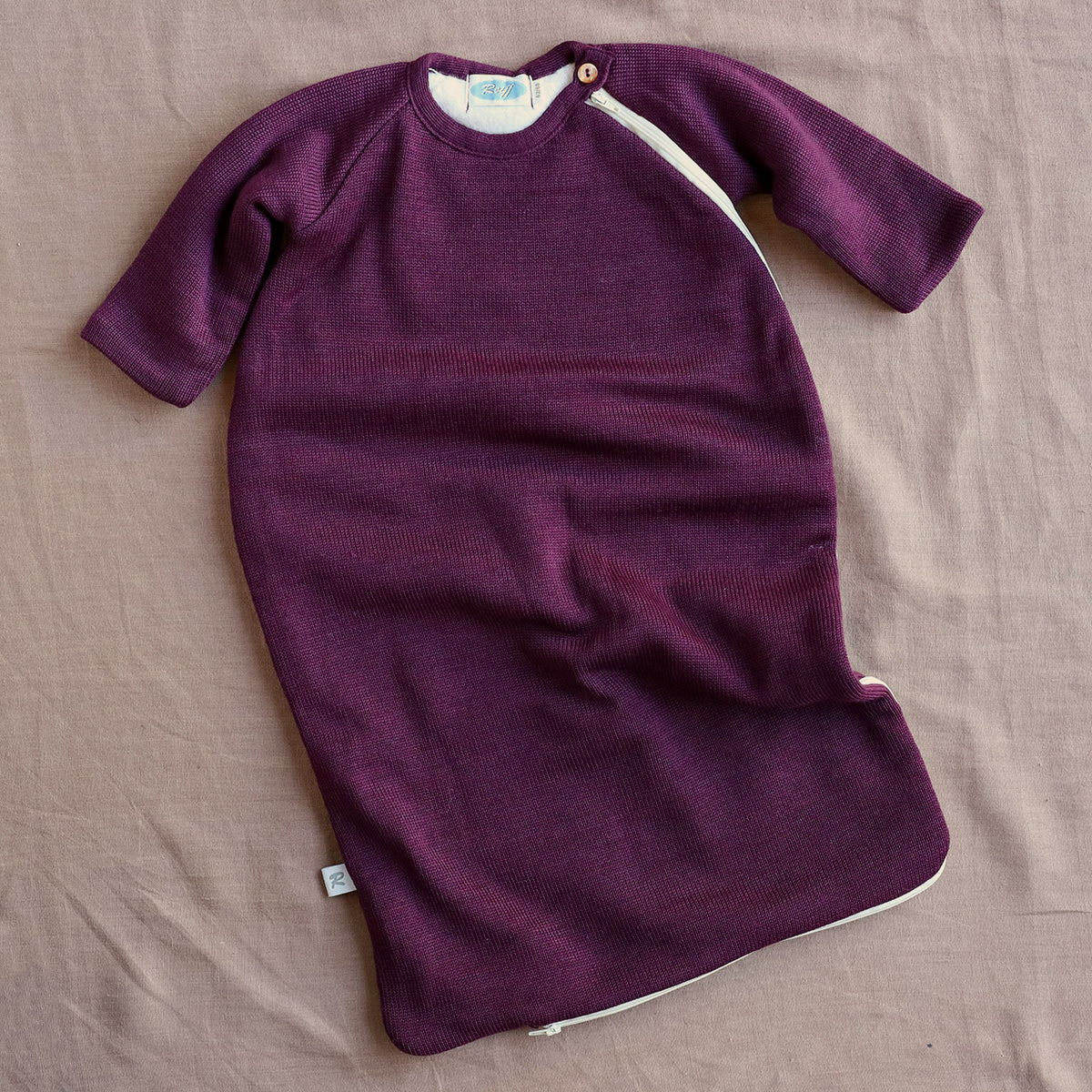 Longsleeve Sleeping Bag - Fleece Lined Organic Merino Wool (1-6y)