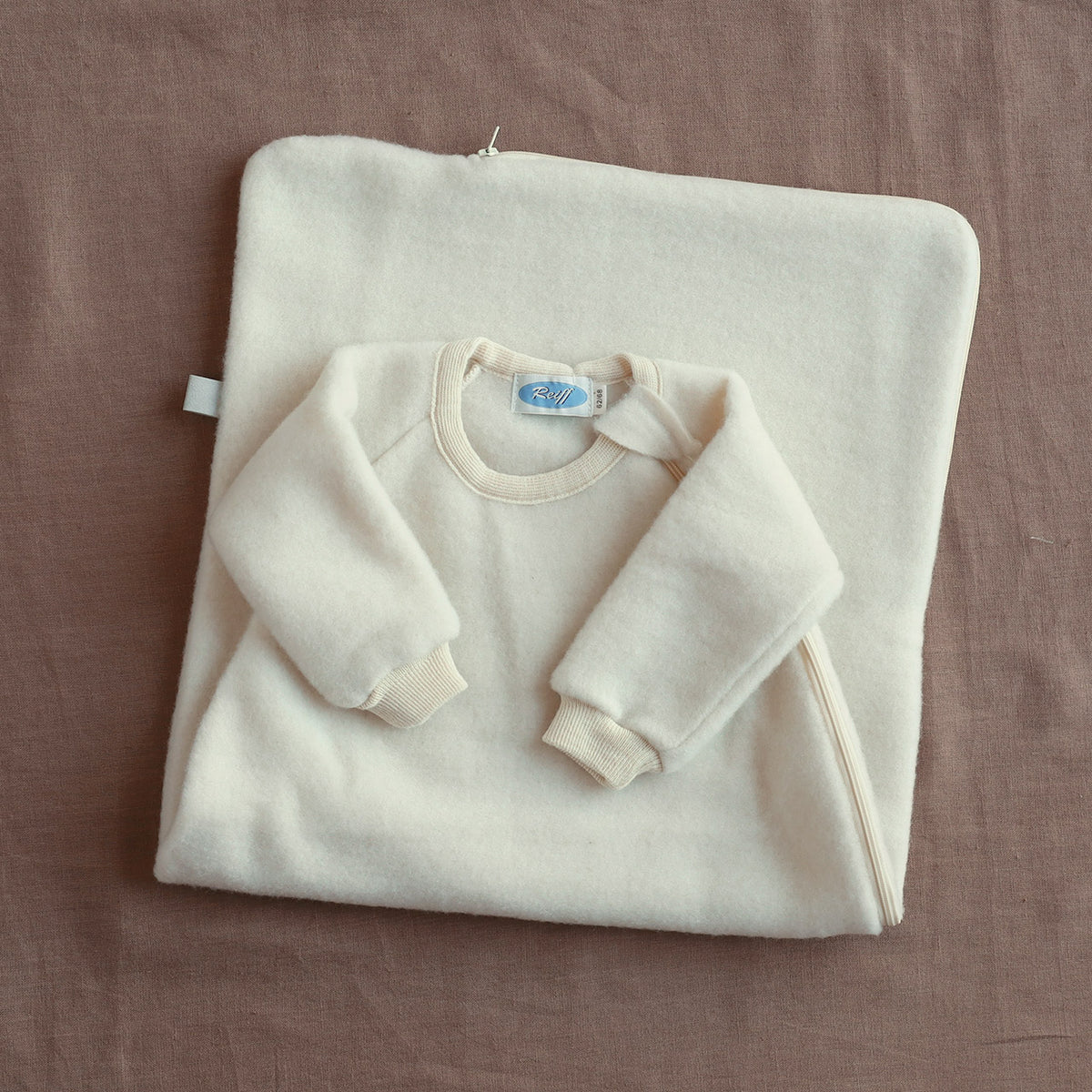 Sleeping Bag with Arms - Organic Merino Wool Fleece (3m-2y)