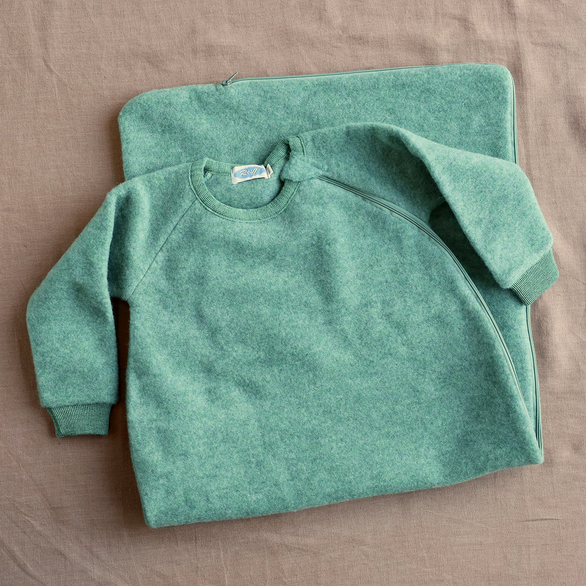 Sleeping Bag with Arms - Organic Merino Wool Fleece (12-24m)
