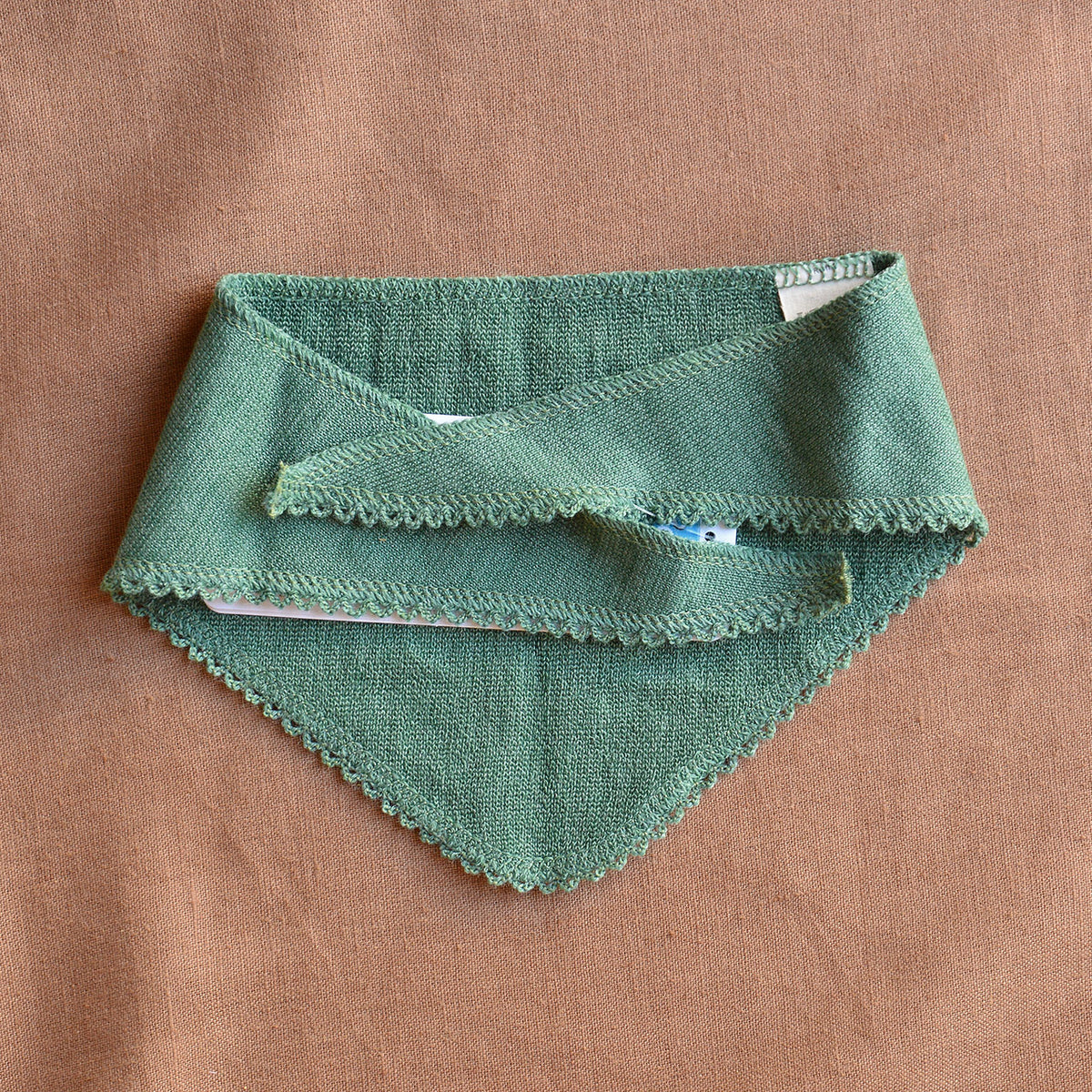 Baby Neckerchief Bib in Organic Merino/Silk