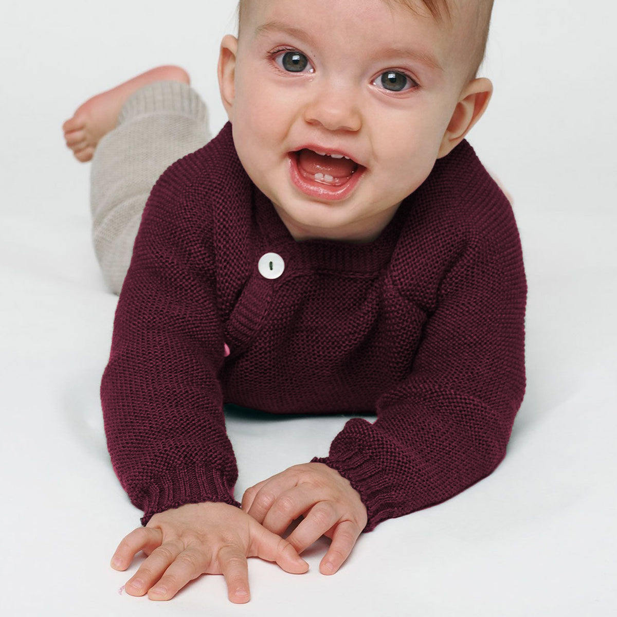 Knitted Baby Jacket - Organic Merino Wool (0-4y)