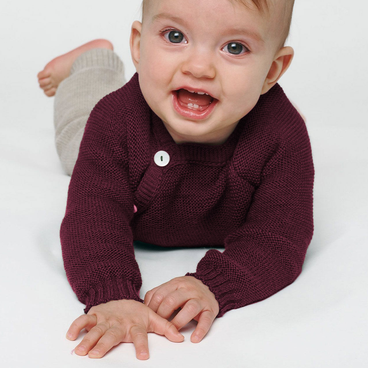 Knitted Baby Jacket - Organic Merino Wool (0-4y)