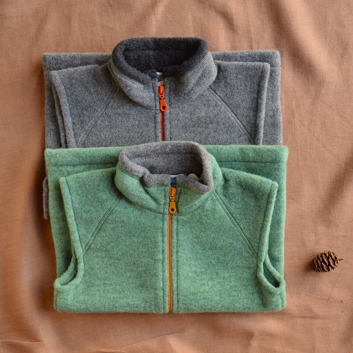 Big Kids Zip Vest - Organic Merino Wool Fleece (9-14y)