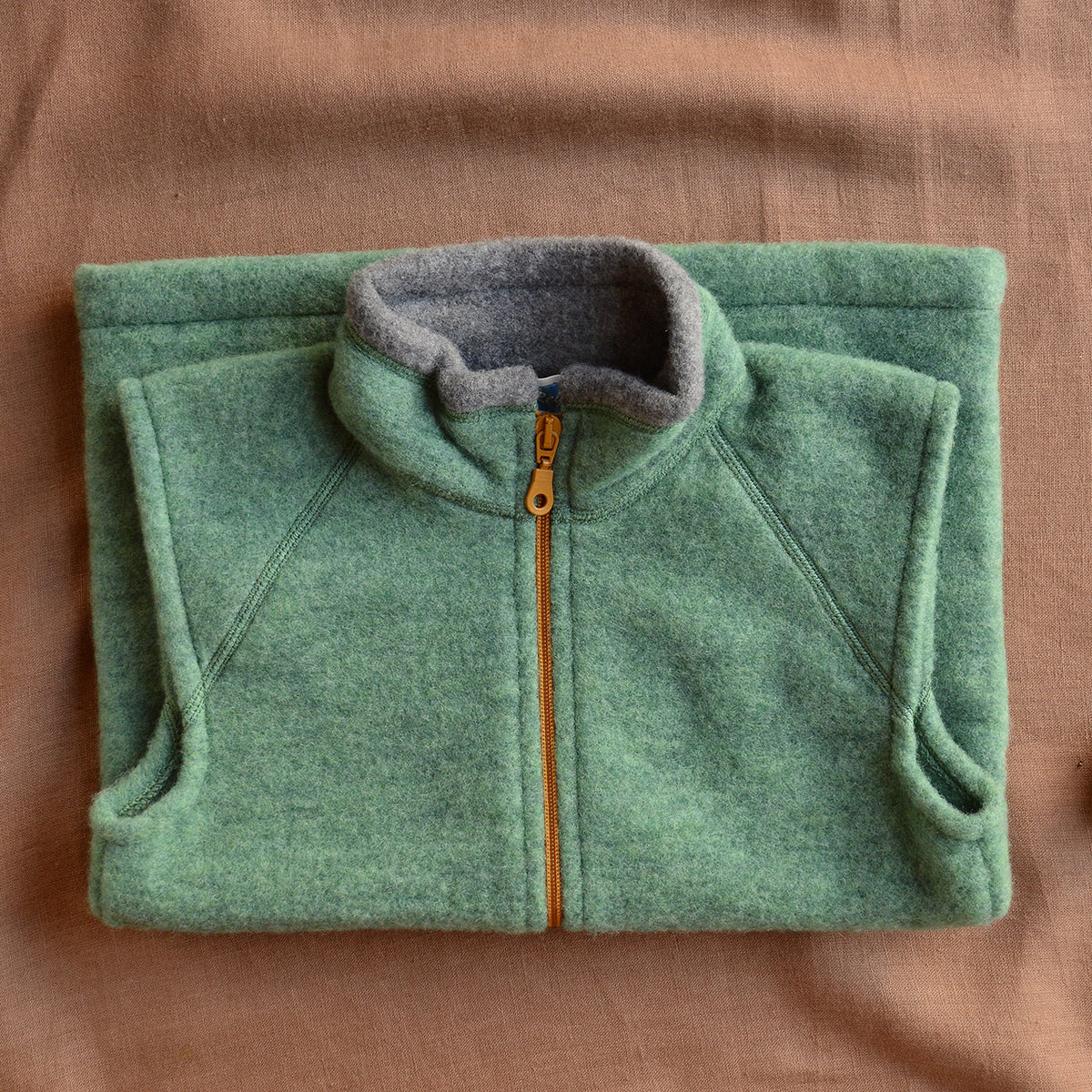 Big Kids Zip Vest - Organic Merino Wool Fleece (9-14y)