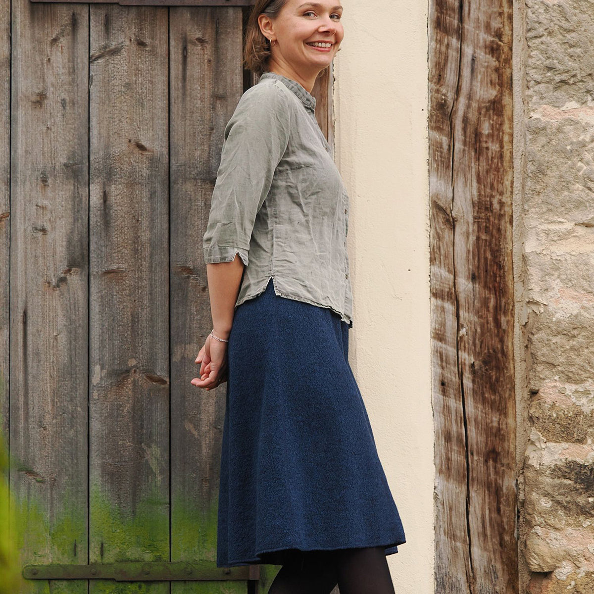 Wool Crepe Skirt - Organic Merino *Returning 2026