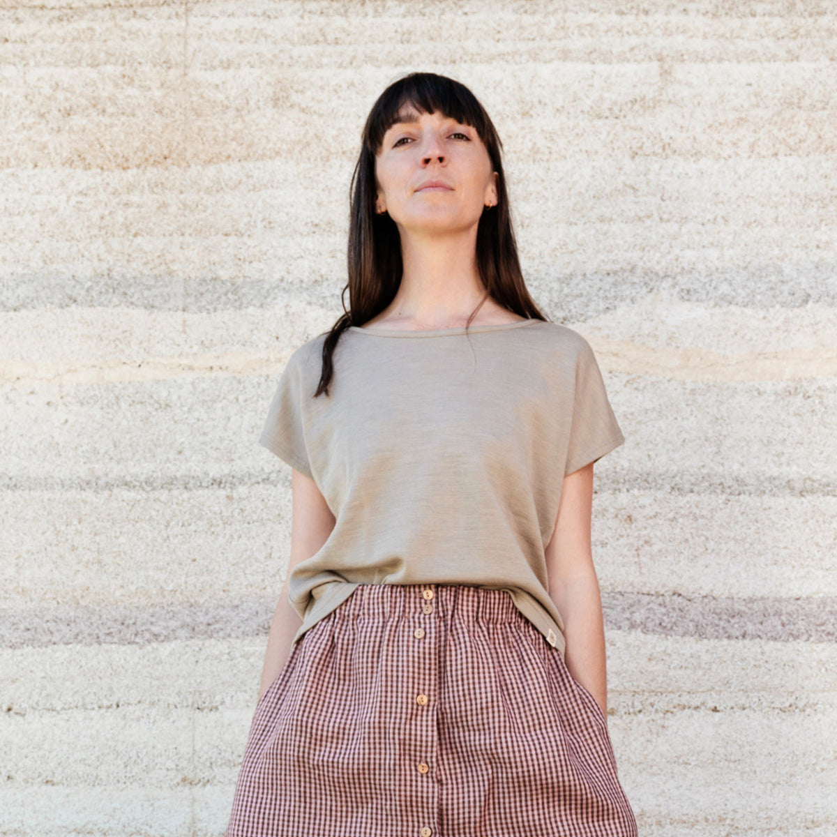 Women's Drop Shoulder Top - Organic Merino/Silk (XS-L)