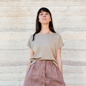 Women's Drop Shoulder Top - Organic Merino/Silk (XS-L)