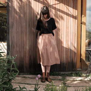 Bagru Block Print Pocket Skirt - 100% Hand Printed Indian Cotton (Women S-L)