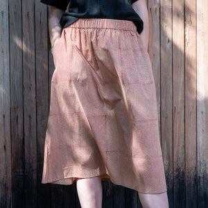 Bagru Block Print Pocket Skirt - 100% Hand Printed Indian Cotton (Women S-L)