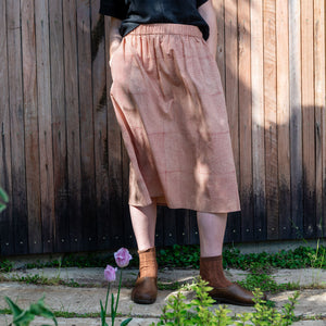 Bagru Block Print Pocket Skirt - 100% Hand Printed Indian Cotton (Women S-L)