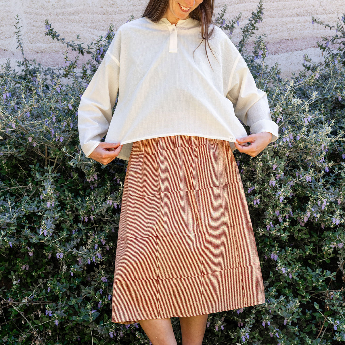 Women's Garden Shirt in Organic Cotton Crepe