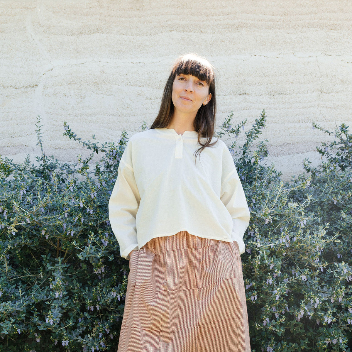 Women's Garden Shirt in Organic Cotton Crepe