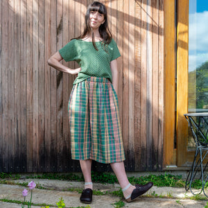 Cross Stitch Pieces Top - 100% Indian Cotton Muslin - Sweet Pea (Women S-L)