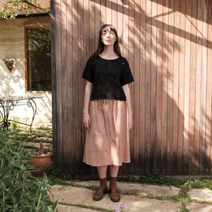 Women's Hemp Pieces Tee - 100% Hemp - Black