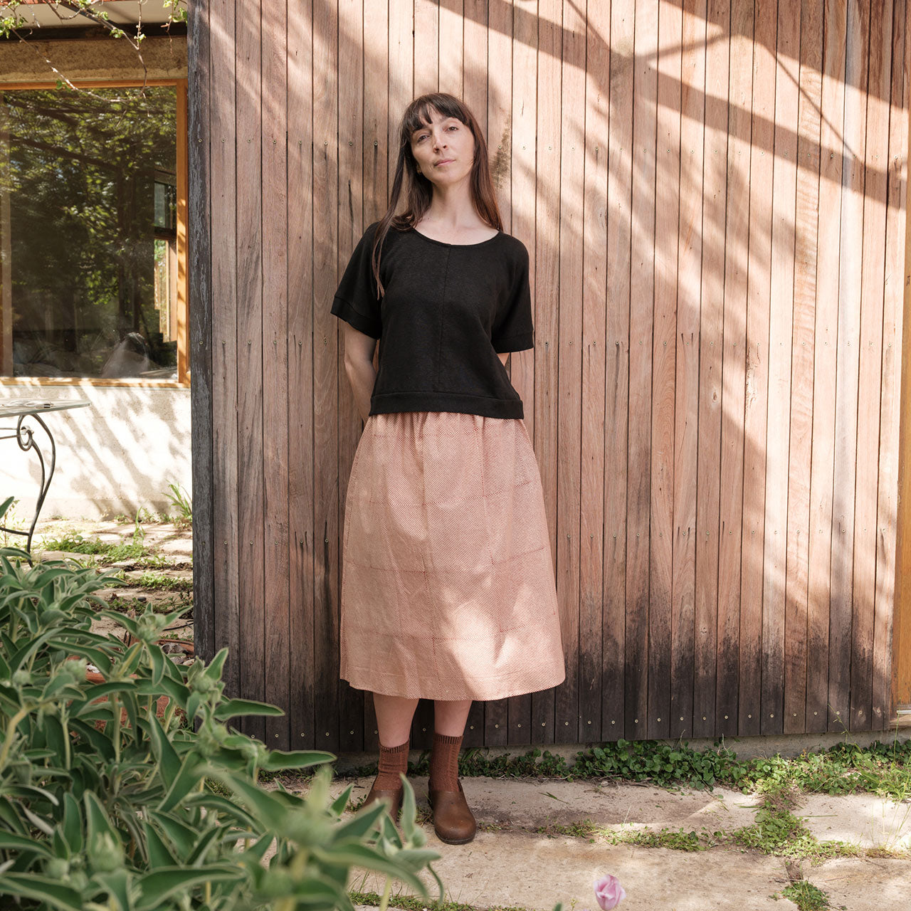 Women's Hemp Pieces Tee - 100% Hemp - Black