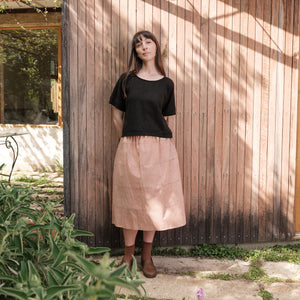 Women's Hemp Pieces Tee - 100% Hemp - Black