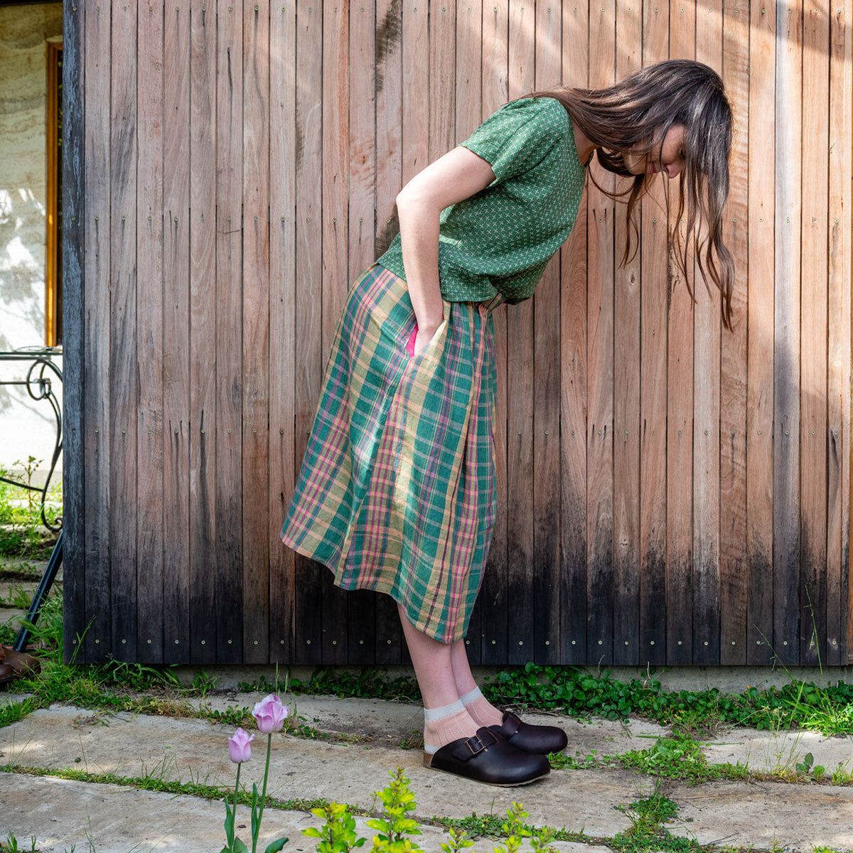 Pocket Skirt - 100% European Linen - Mad Hatter (Women S-L)