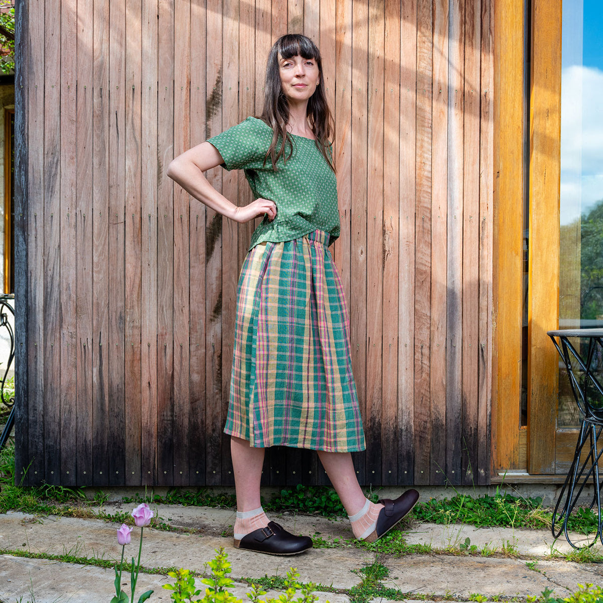 Pocket Skirt - 100% European Linen - Mad Hatter (Women S-L)