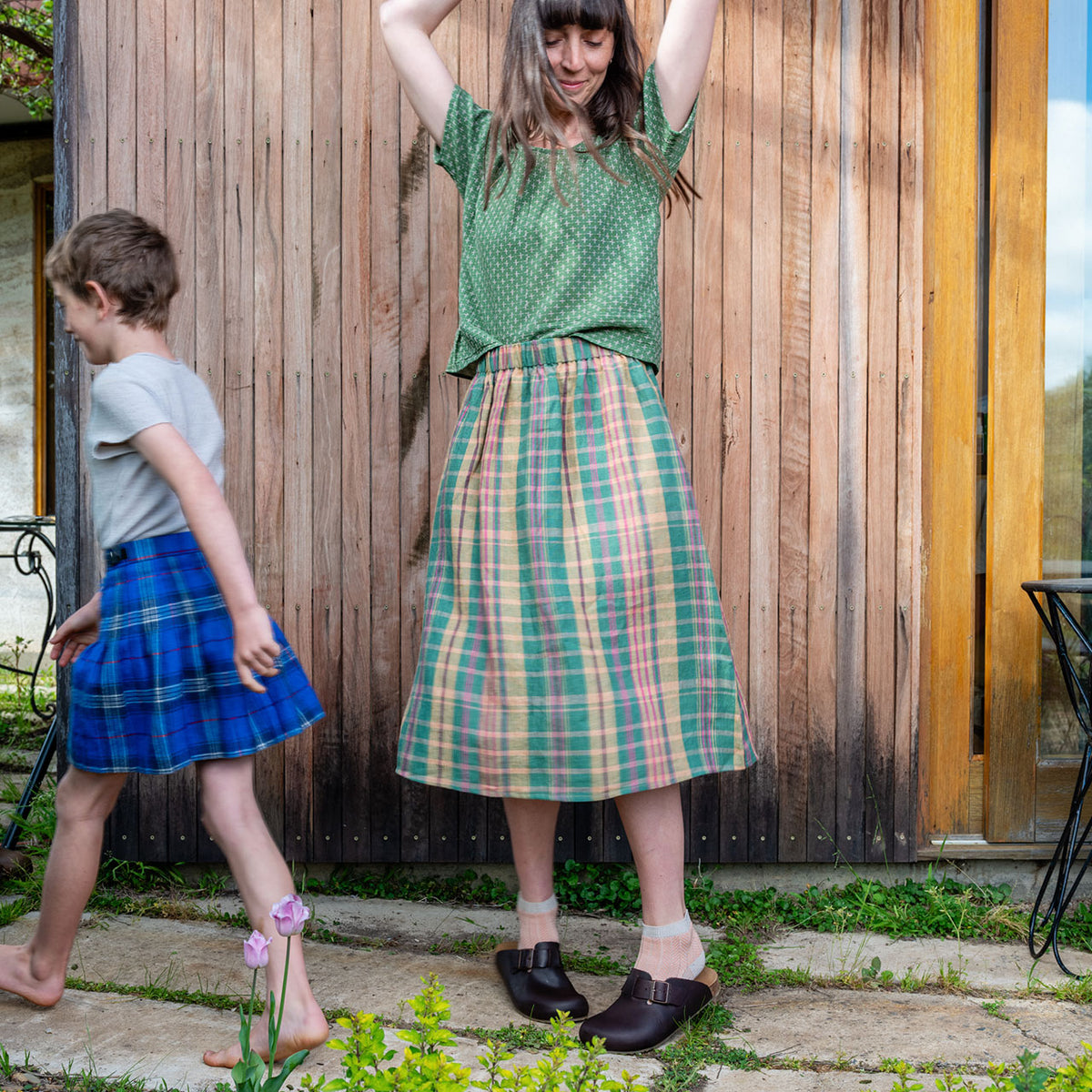 Pocket Skirt - 100% European Linen - Mad Hatter (Women S-L)