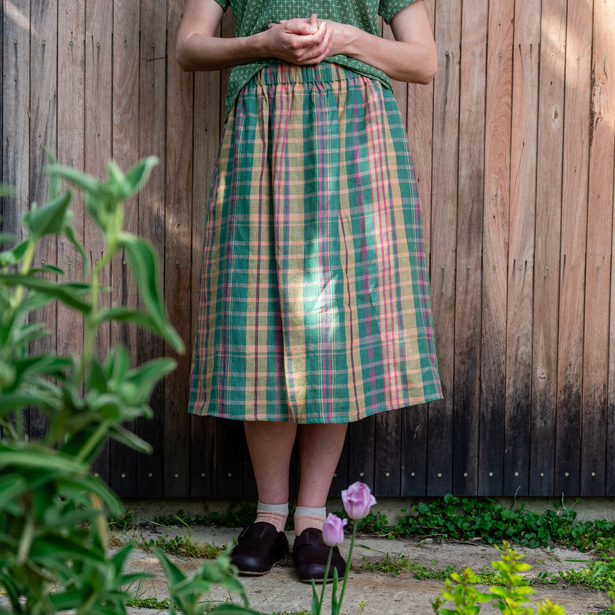 Pocket Skirt - 100% European Linen - Mad Hatter (Women S-L)