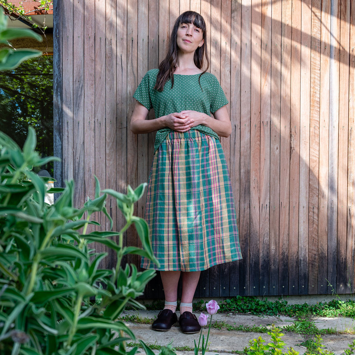 Pocket Skirt - 100% European Linen - Mad Hatter (Women S-L)