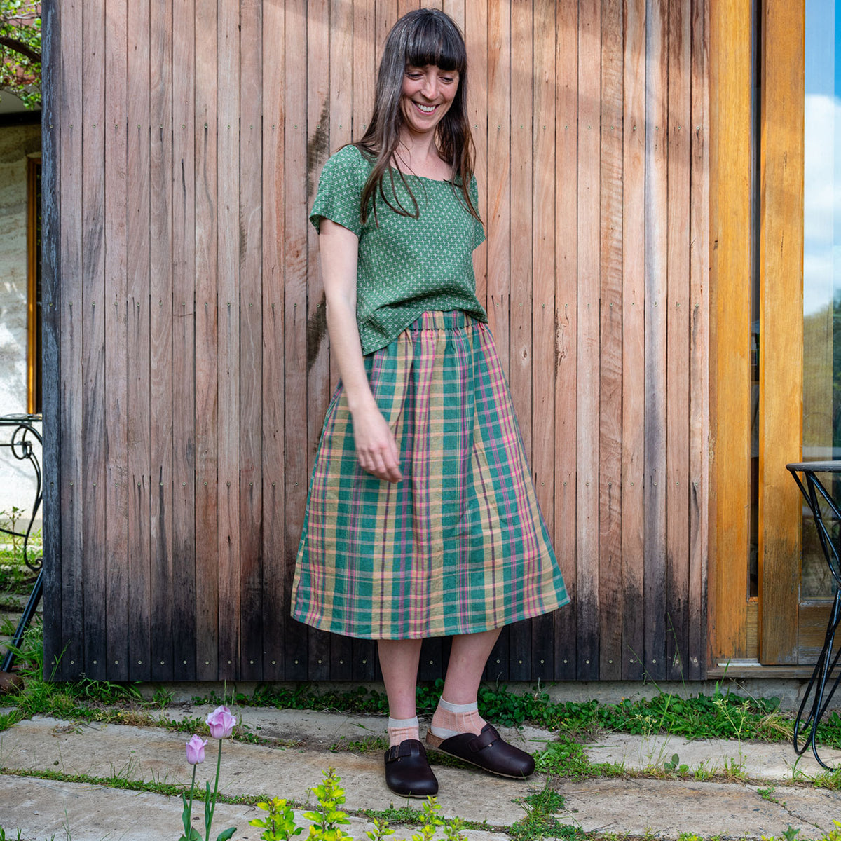 Pocket Skirt - 100% European Linen - Mad Hatter (Women S-L)