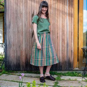 Pocket Skirt - 100% European Linen - Mad Hatter (Women S-L)