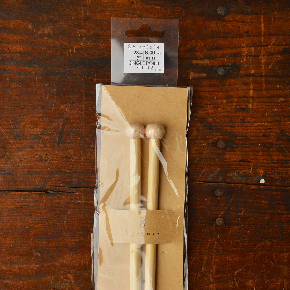 Bamboo Shirotake Knitting Needles - Straight (23cm)