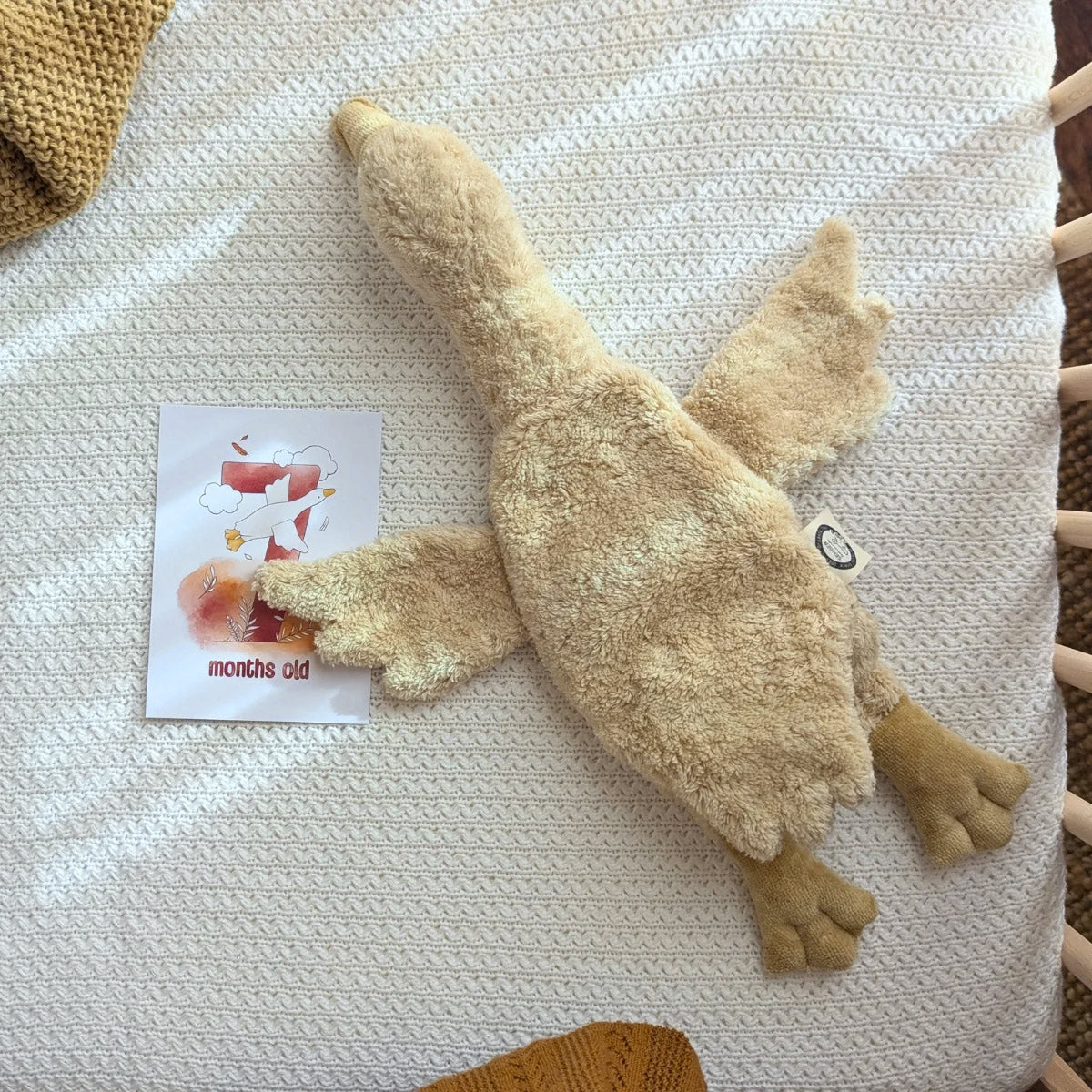 Cuddly Goose Toy/Heat Pack in Organic Cotton/Lambswool - Linen *Coming Soon