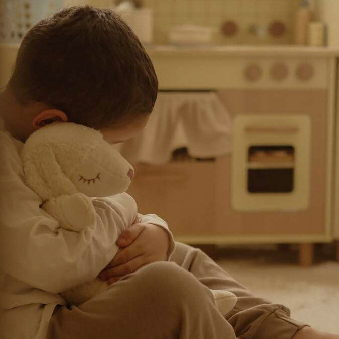 Cuddly Sheep Toy/Heat Pack in Organic Cotton/Lambswool - White (Large)