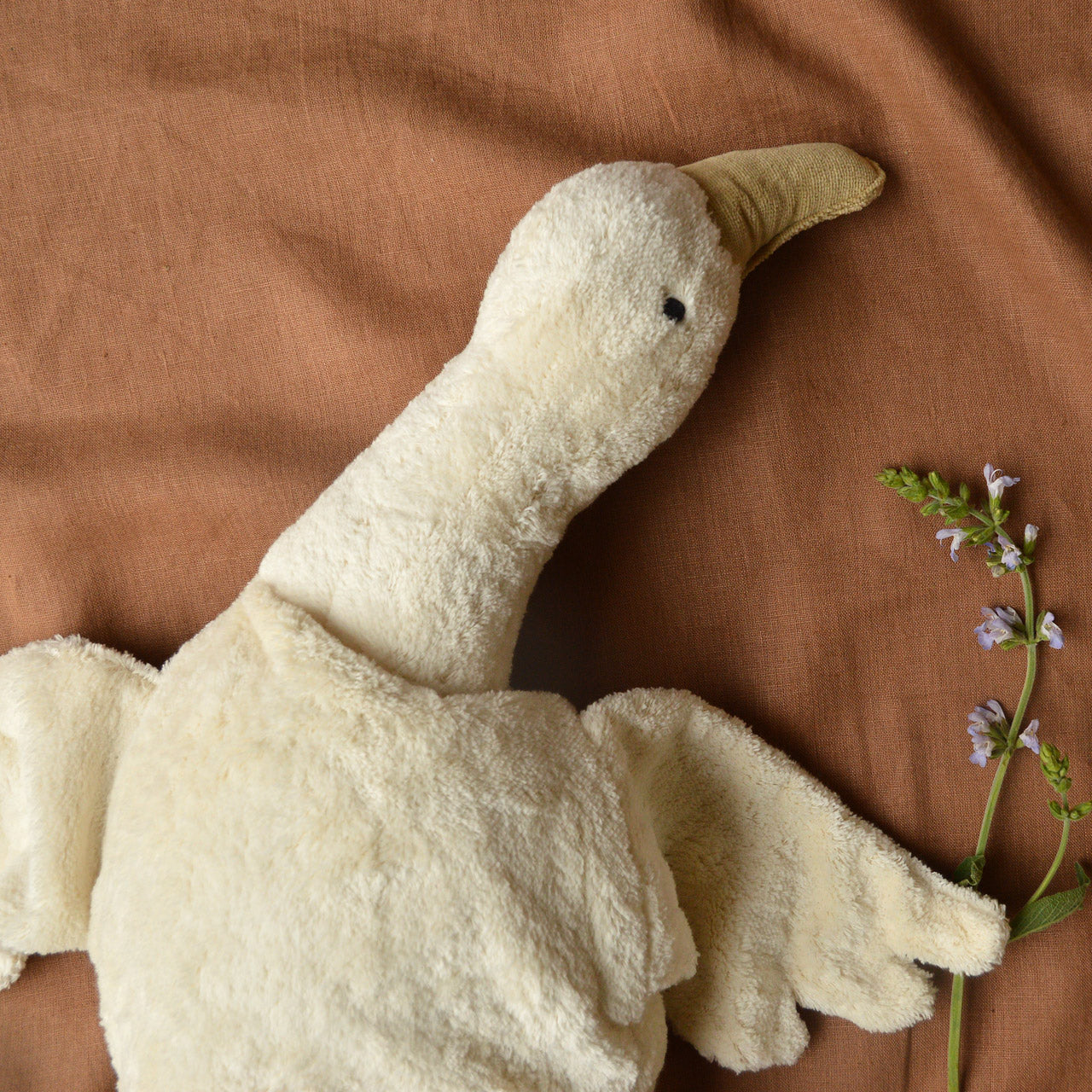 Senger Baby Goose Soft Toy in Organic Cotton/Lambswool from Woollykins