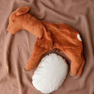 Cuddly Deer Toy/Heat Pack in Organic Cotton/Lambswool - Large
