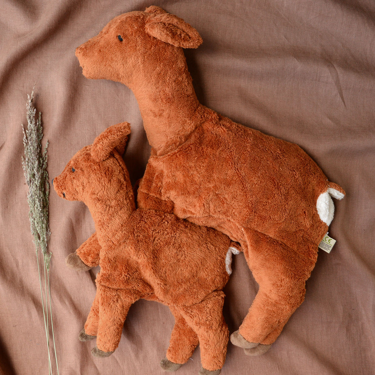 Cuddly Deer Toy/Heat Pack in Organic Cotton/Lambswool (Small) *Returning Soon