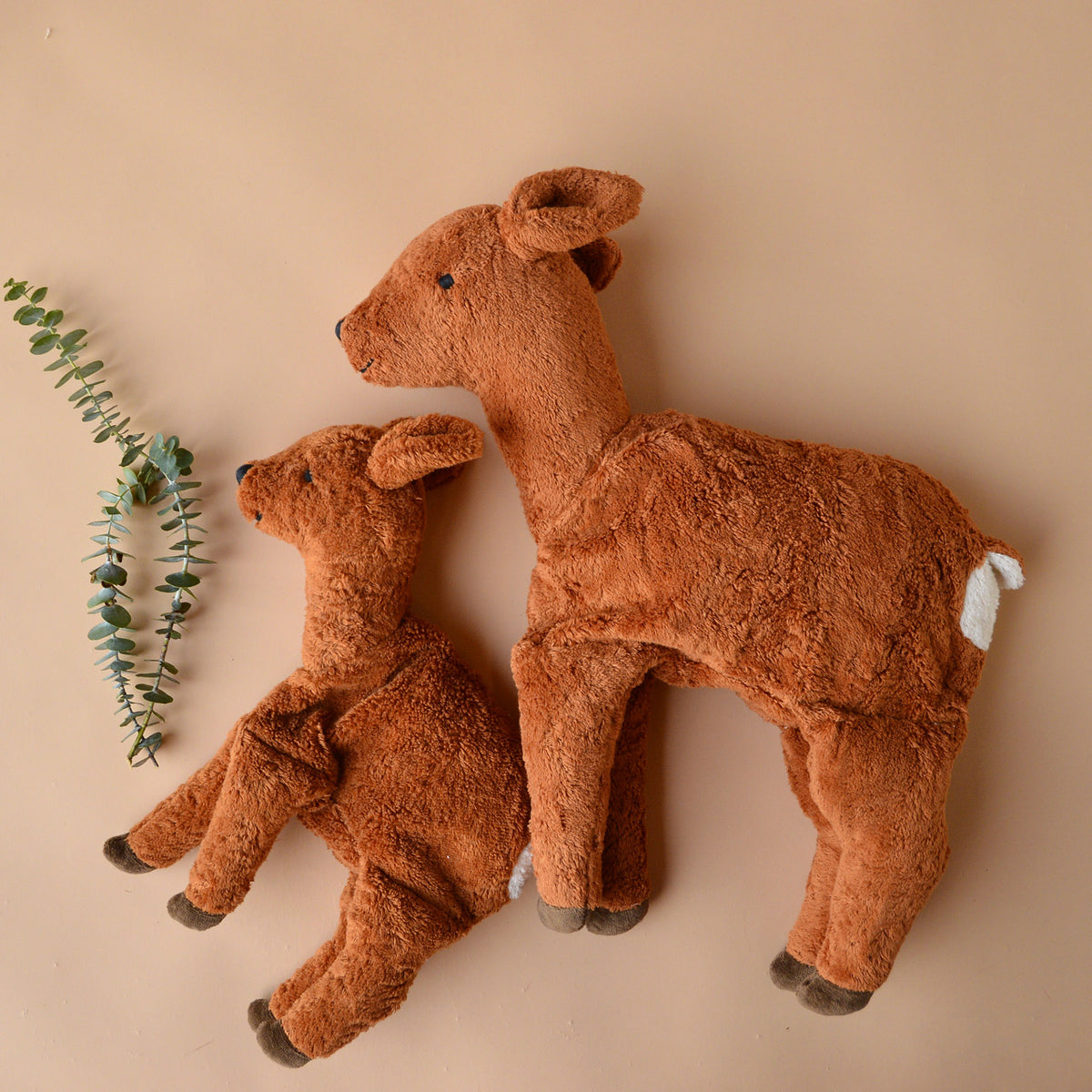 Cuddly Deer Toy/Heat Pack in Organic Cotton/Lambswool (Large)