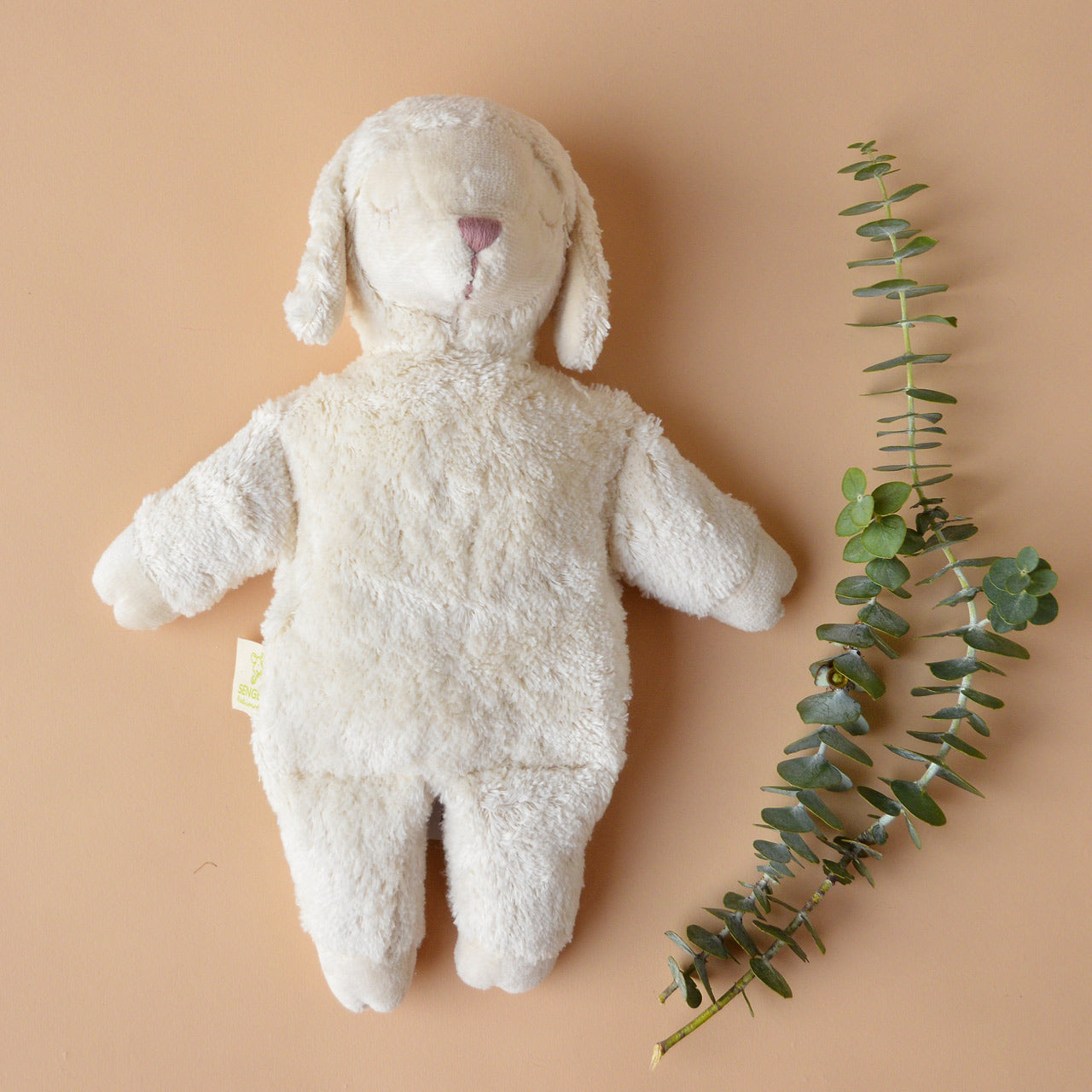 Cuddly Sheep Toy/Heat Pack in Organic Cotton/Lambswool - White (Small) *Returning 2026