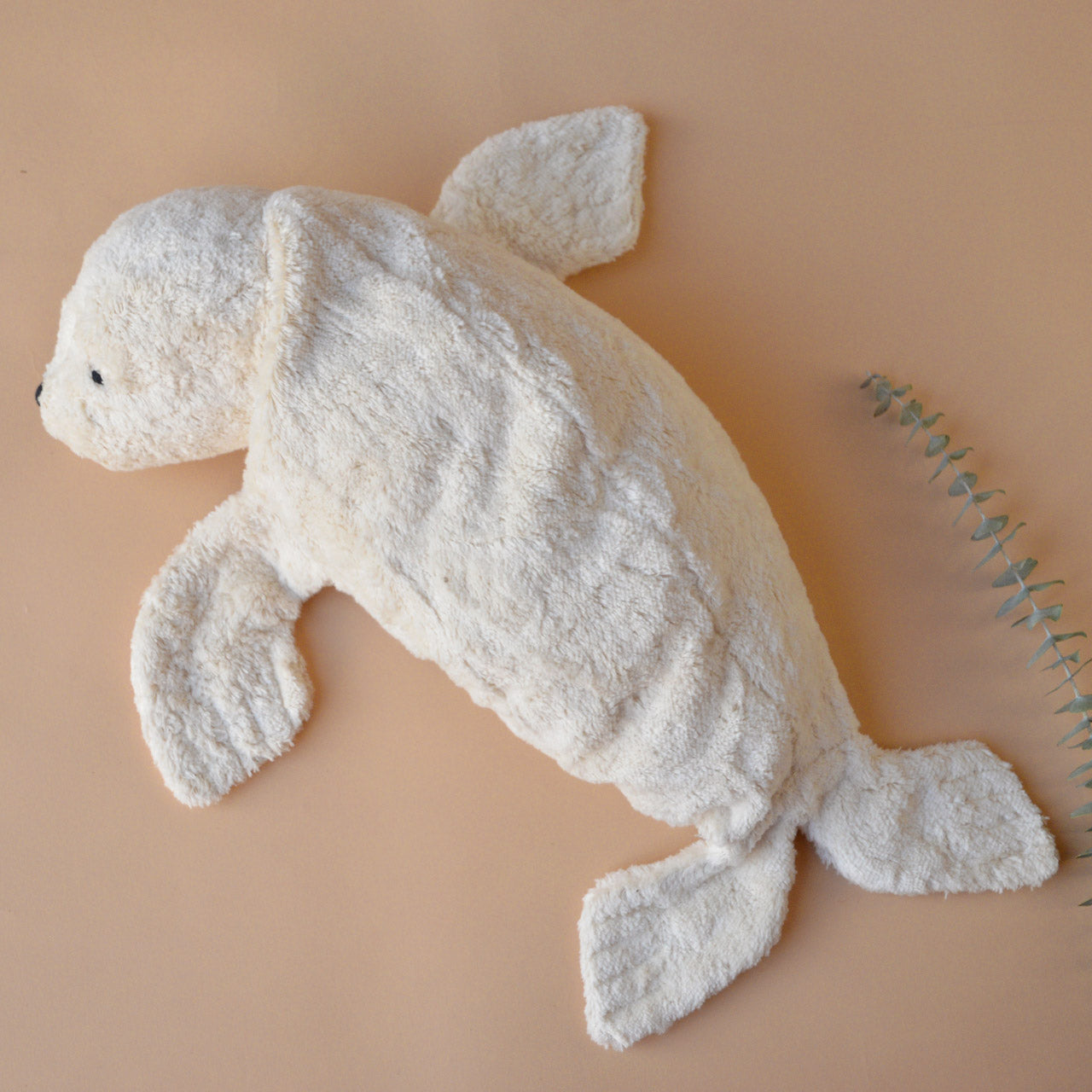 Cuddly Seal Toy/Heat Pack in Organic Cotton/Lambswool (Large) *Returning 2026