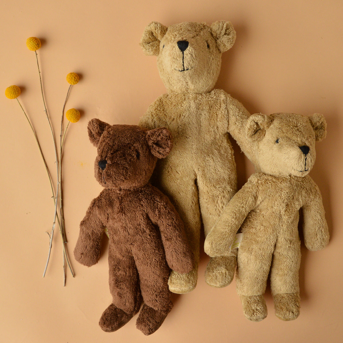 Floppy Bear Toy in Organic Cotton/Lambswool (Small)