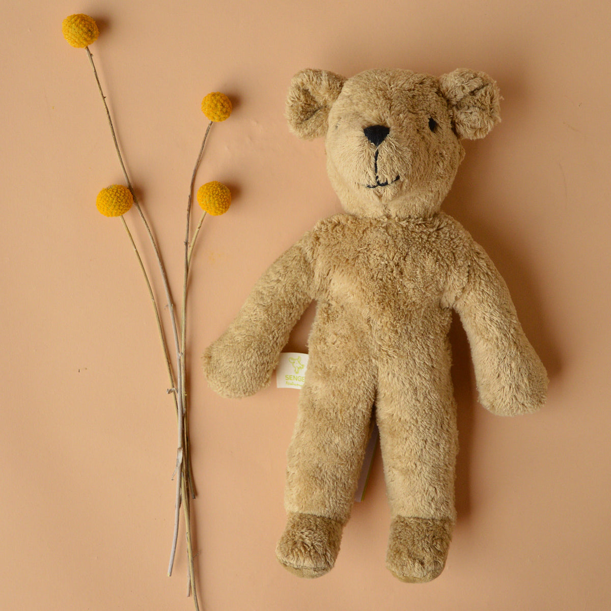 Floppy Bear Toy in Organic Cotton/Lambswool (Small)