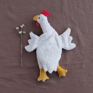 Cuddly Chicken with Heat Pack in Organic Cotton/Lambswool (Small)