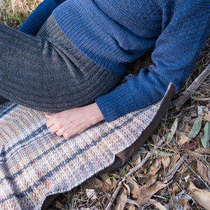 Roll-up Picnic Blanket with Handle in 100% Recycled Wool