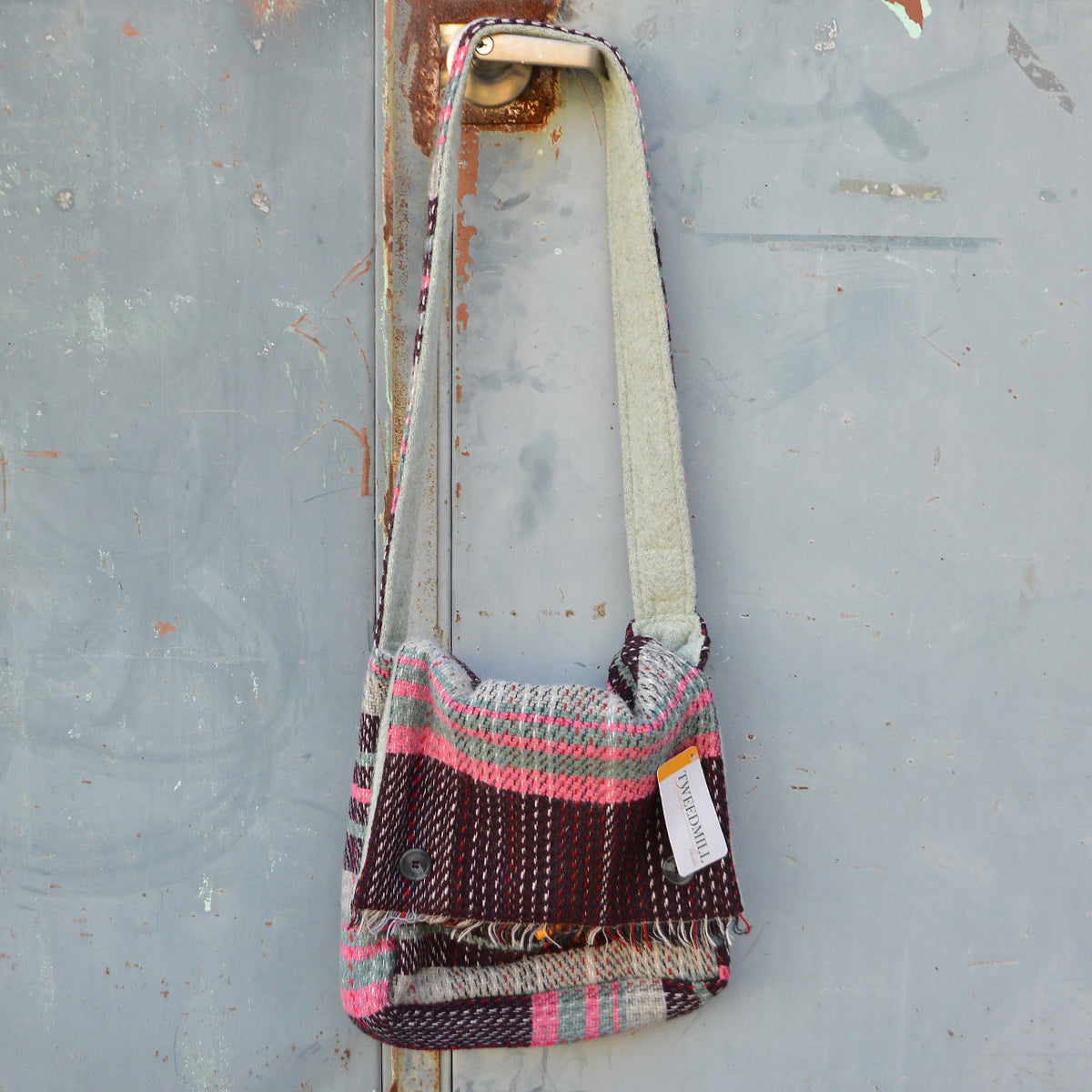 Messenger Bag 100% Recycled Wool Shoulder Satchel